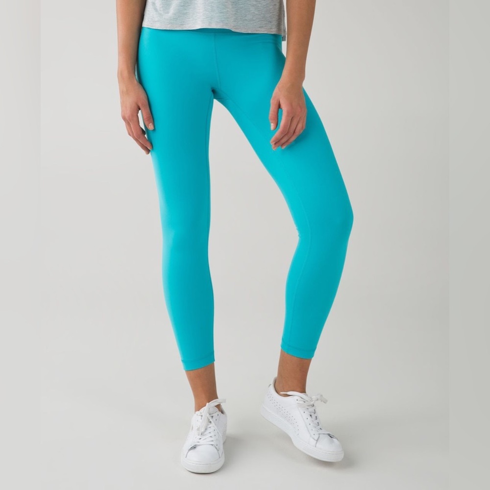Lululemon Wunder Under Hi-Rise 25” Leggings Peacock Blue Size 6